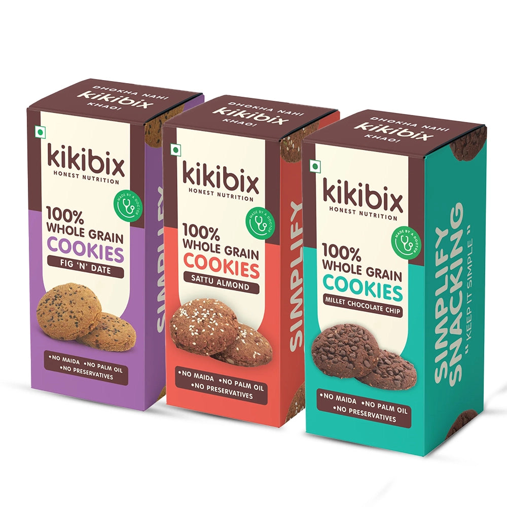 High Protein Whole Grain Cookies Combo (130g x 3)