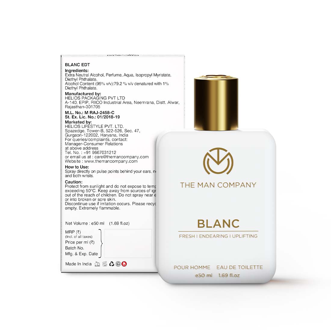 Blanc Eau De Toilette for Men - 50ml