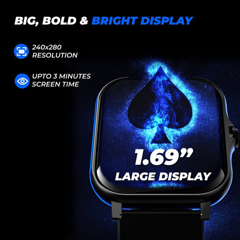 Pulse Ace - BT Calling Smartwatch with 1.69 inch HD Display