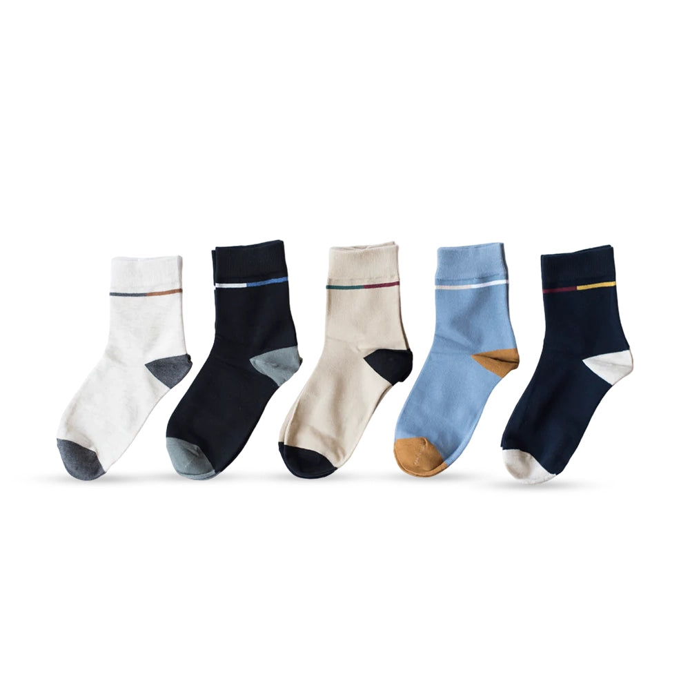 Ankle length Cotton Men Socks ( Combo of 5 )