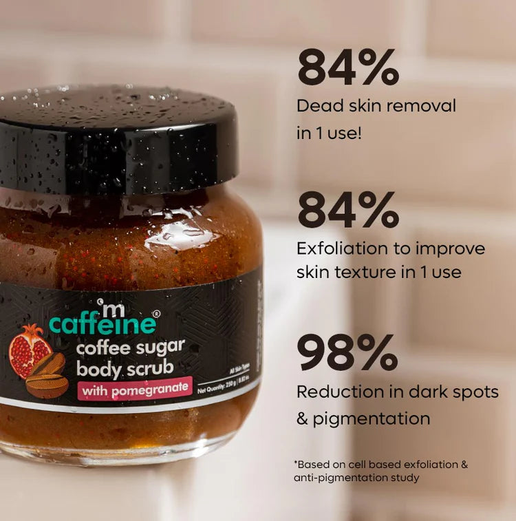 Coffee Sugar Body Scrub with Pomegranate - 250gm