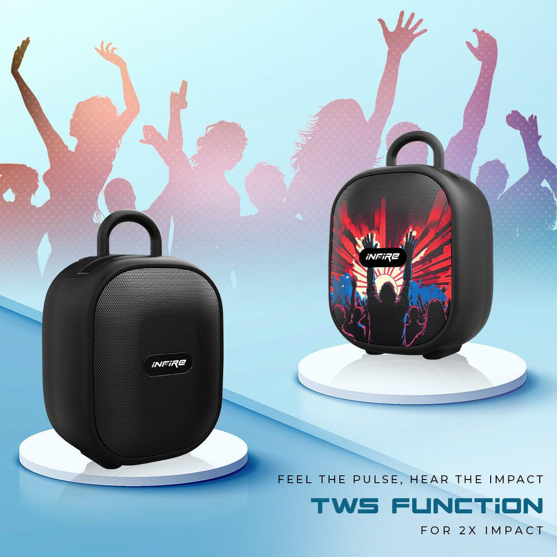 Fusion 12w Portable Speaker upto 8 Hrs Playtime with TWS