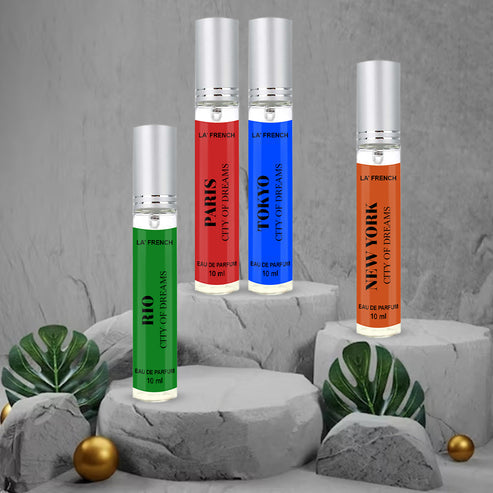 City Mini Perfume Gift Set for Men - (10ml x 4)