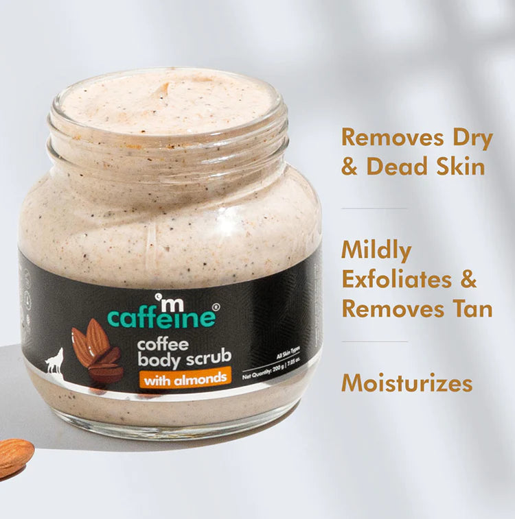 Moisturizing & Creamy Coffee Body Scrub with Almonds- 200gm