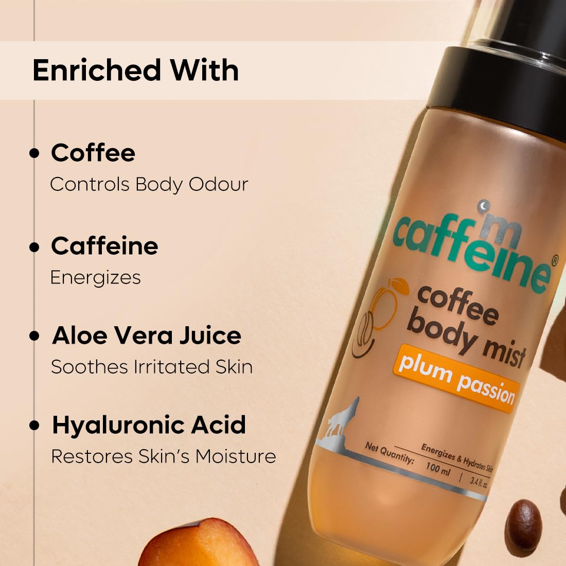 Plum Passion Energizing Coffee Body Mist (100ml)