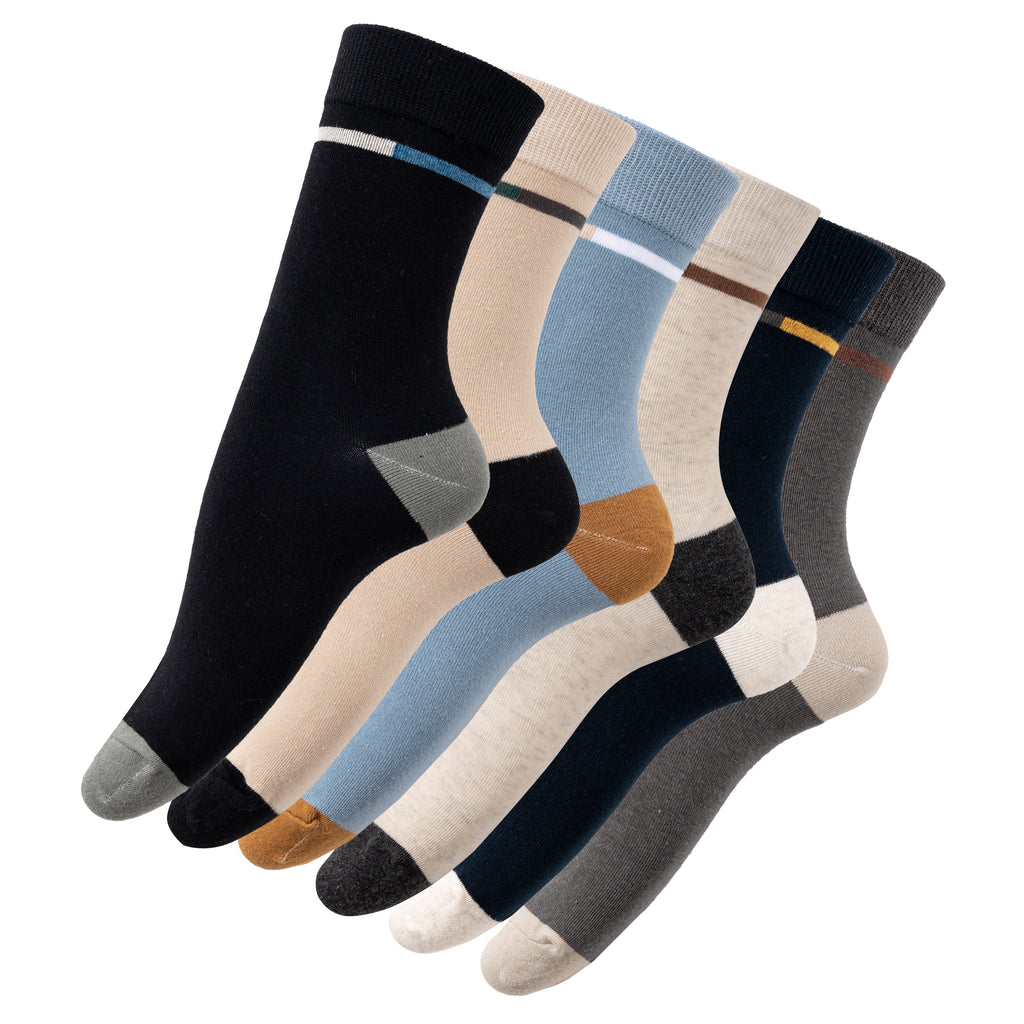 Ankle Length Cotton Socks for Men (Combo of 6)