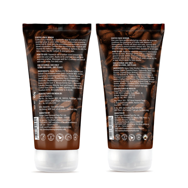 Coffee Face Wash and Face Scrub Combo (100g x 2)