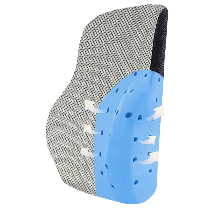 Orthopedic Memory Foam Lumbar Ventilated Support Backrest Cushion