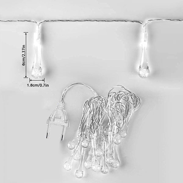 Festival Decorative String Light (Water Drop Shaped) - 4 Meter