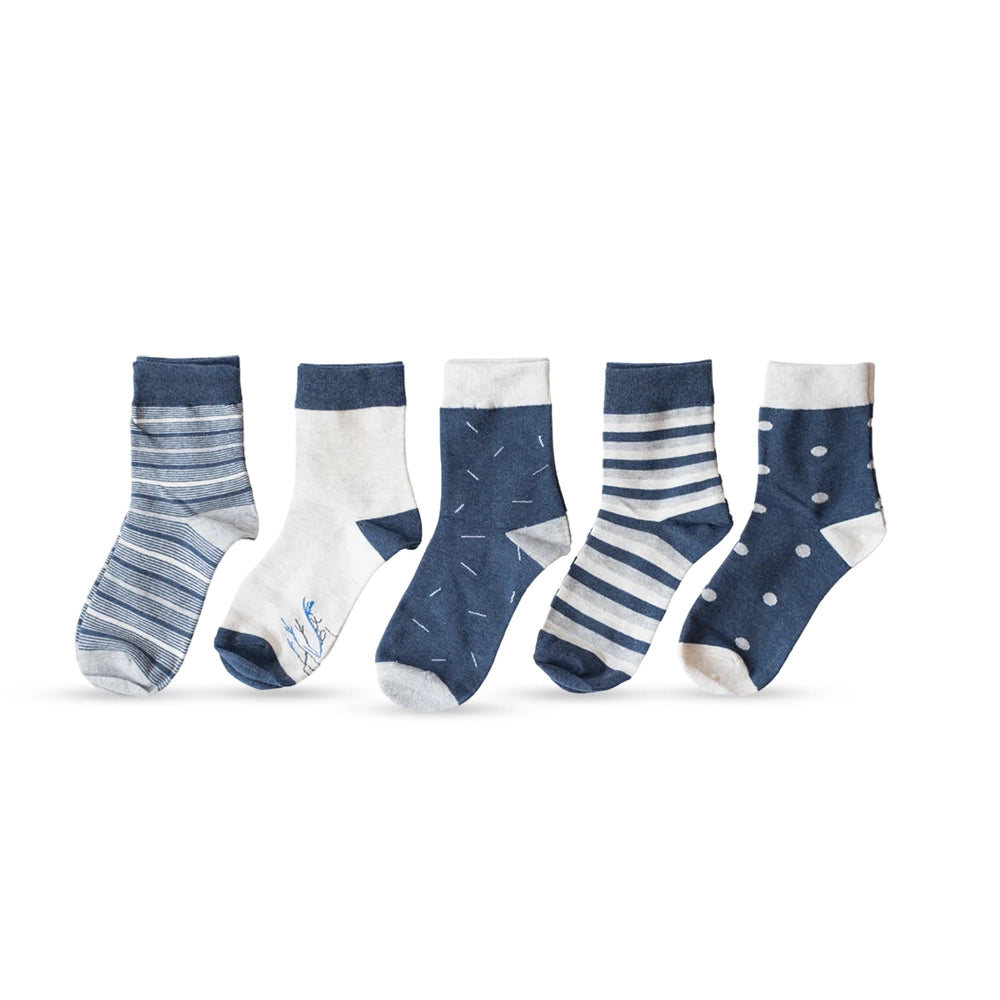 Ankle length Cotton Socks for Men ( Combo of 5 )