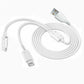 2 in 1 Charging Cable with Type C and Lightning (iPhone) Compatibility