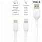 2 in 1 Charging Cable with Type C and Lightning (iPhone) Compatibility