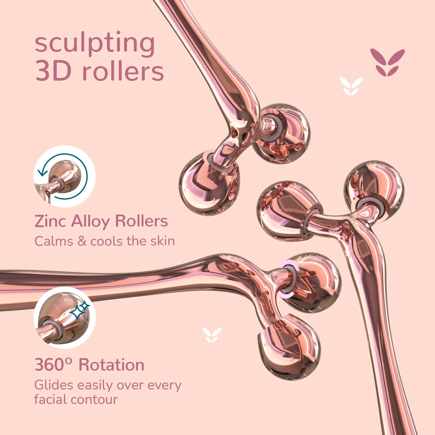 Bloom - Solid Metal Face Roller