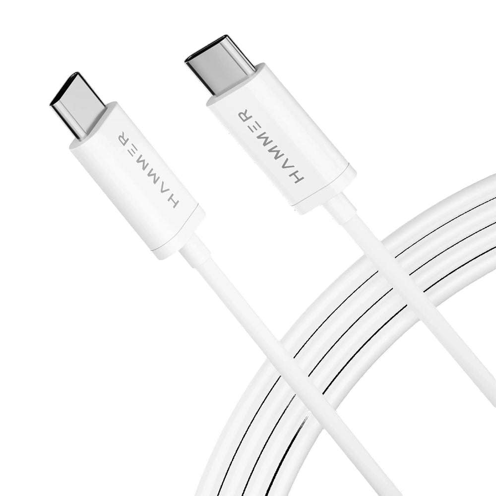 Type C to Type C 5A Fast Charging Cable 100w (White)