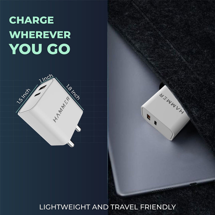 Fast Charging Adapter - Dual Port USB and Type C Power Delivery