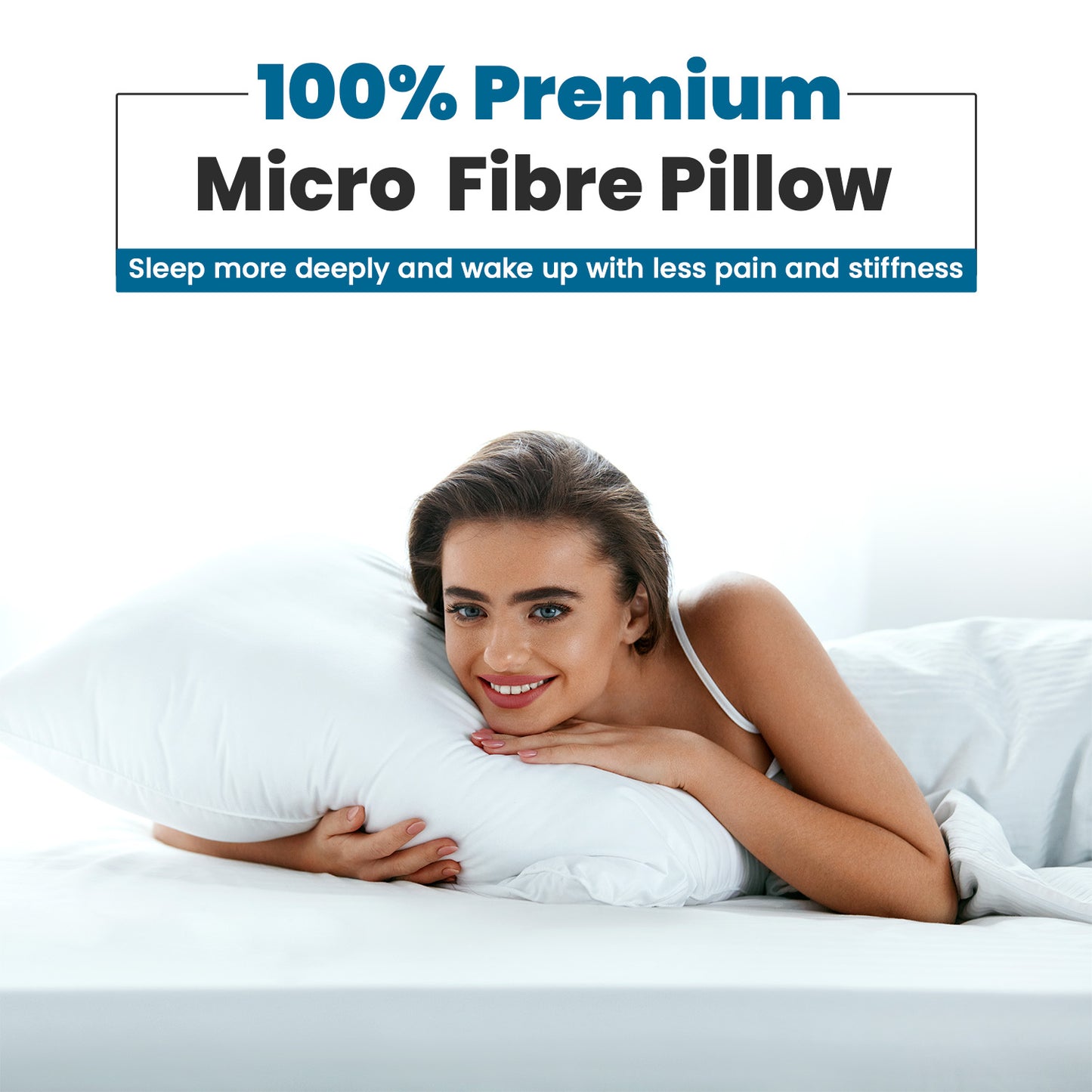 Microfiber Bed Pillow for Sleeping - (24 x 16 Inches)