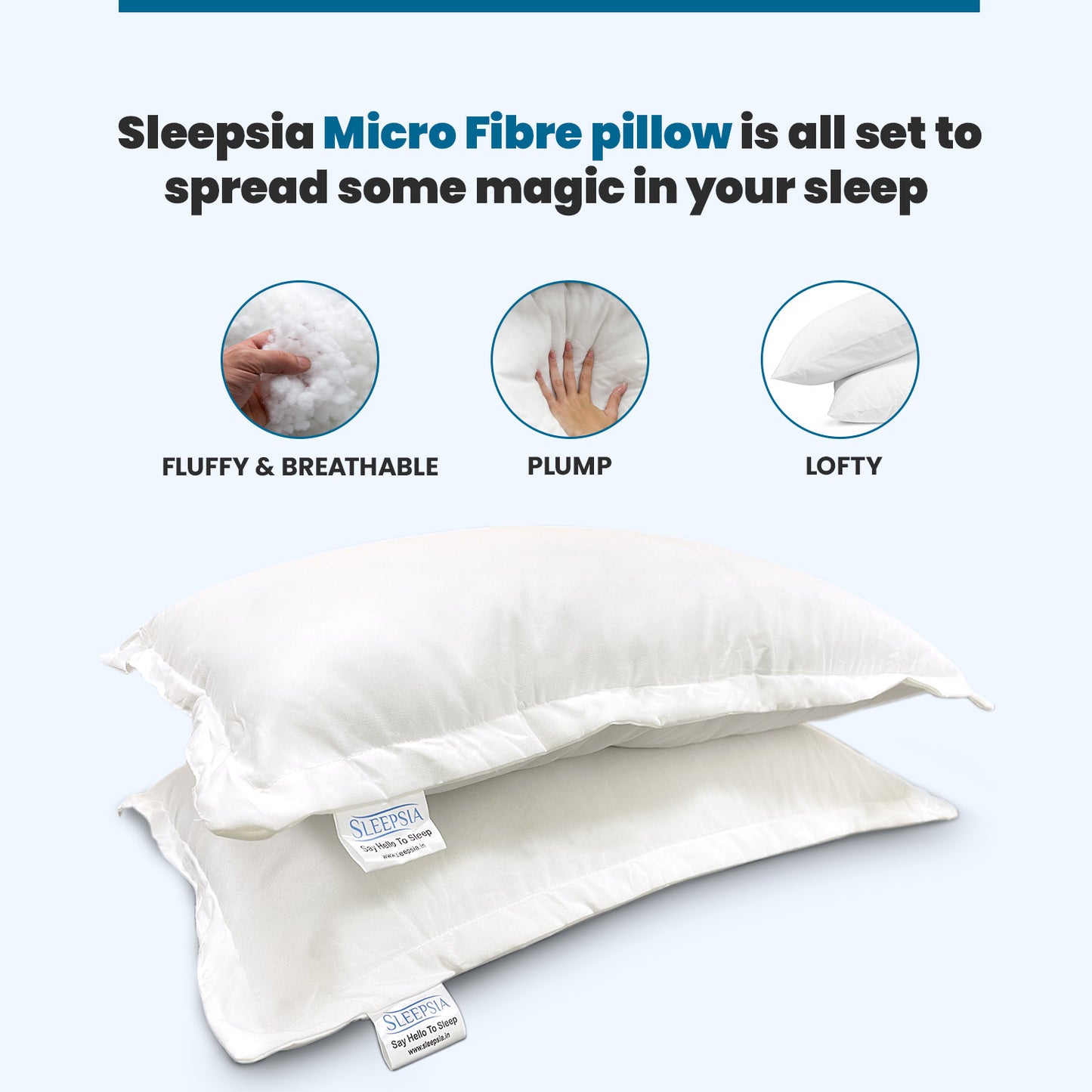 Microfiber Bed Pillow for Sleeping - (24 x 16 Inches)