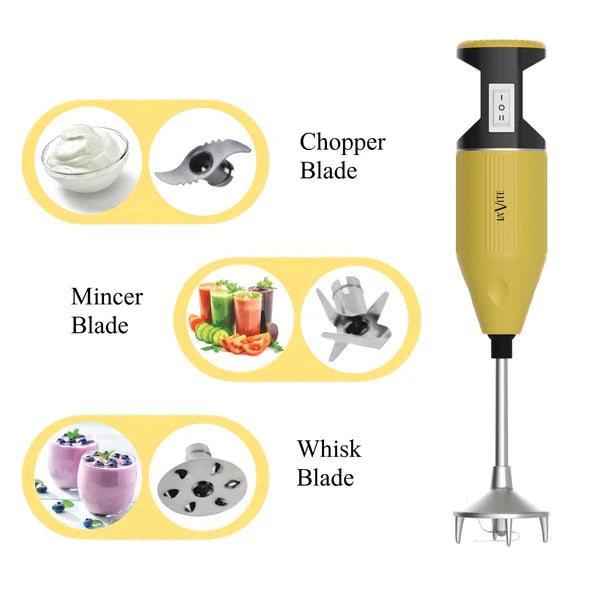 Hand Blender with Attachments and Wall Mounting Bracket - 250W